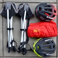 New gear! Two stools, new helmets, and a 'flash pack'